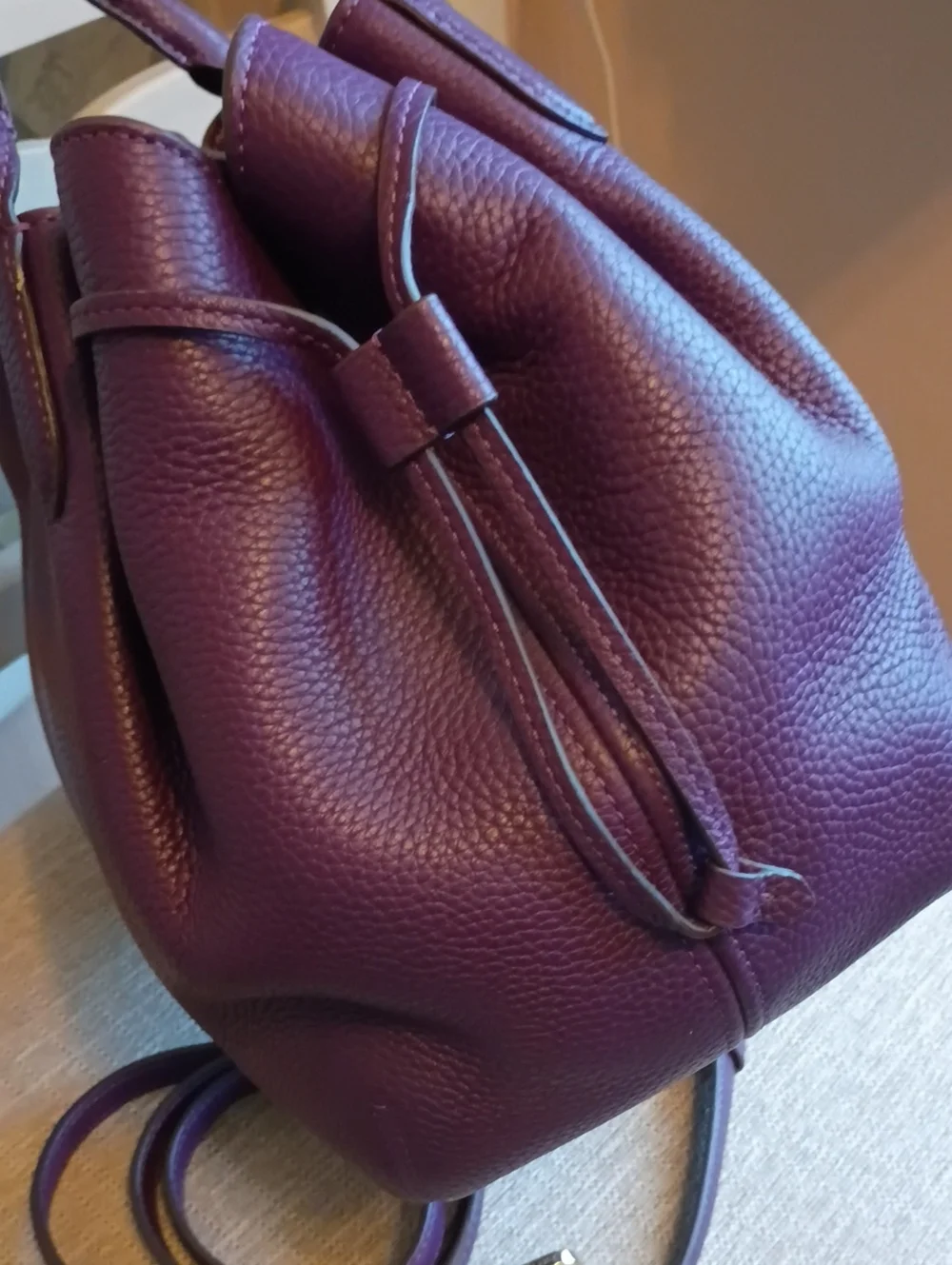 Kate Spade Large Dumpling Satchel Bag Ripe Plum purple